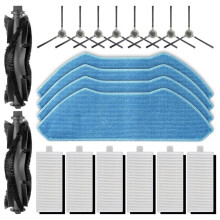 M1 Ersatzteile für Den für  M1 Saugroboter: 2 Walzenbürsten, 8 Seitenbürsten, 6 HEPA-Filter, 4 Wischpads