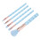 5pcs Soft Makeup Brushes Set - Portable, Blue 10