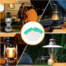 22 Pcs Propane Lantern Mantles for Outdoor Camping, U-Shape Gas Lamp Covers with High Brightness