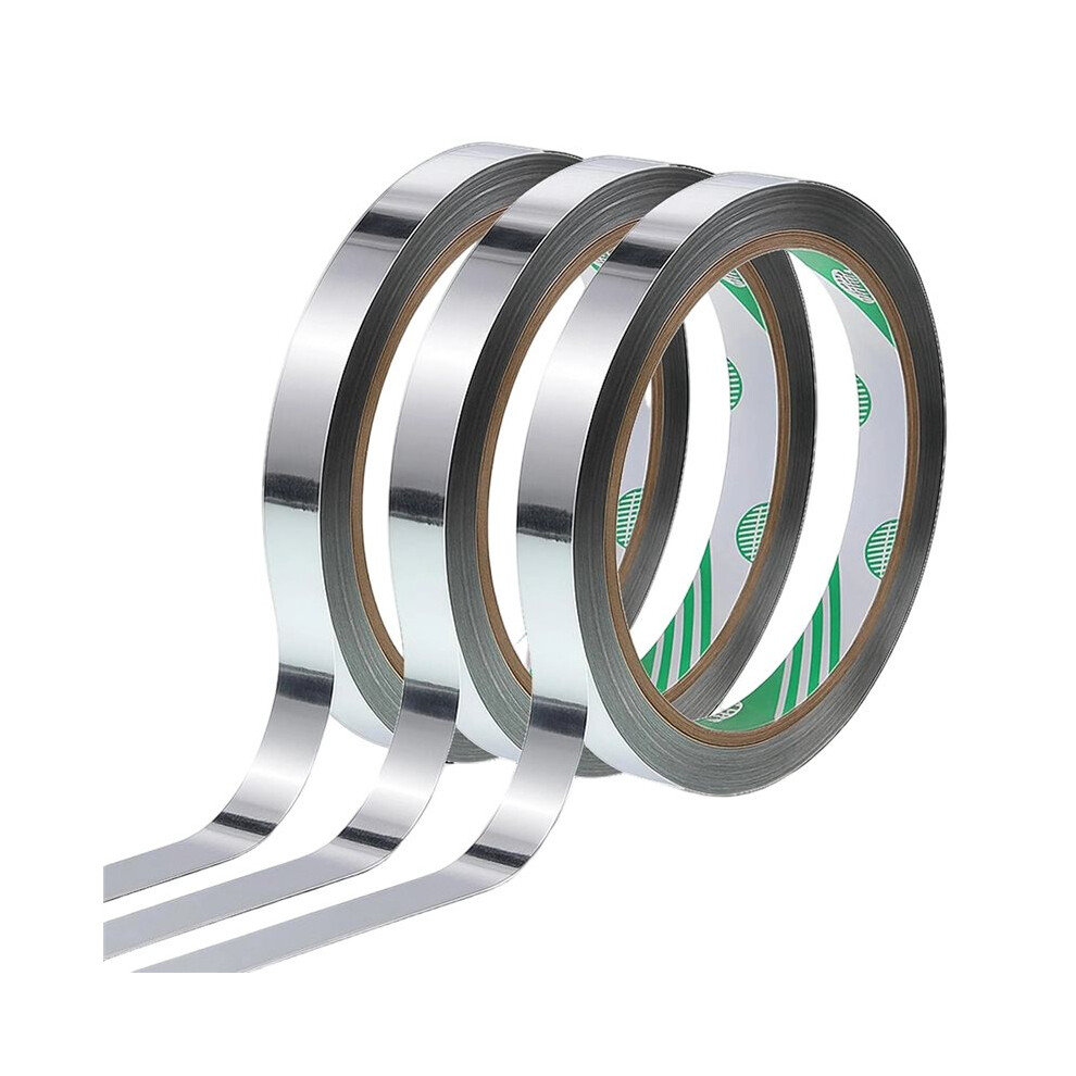 Photos - Furniture Hardware 3Roll Metallic Mirror Tape, Silver Tape for Crafts 1.5cm Mirror Tapes Self Adhesive Metalized Polyester Film Decor Tapes
