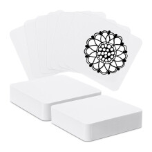 100 Peças de Azulejos Artísticos de 3,5 X 3,5 Polegada em Papel Branco Quadrado Estilo Zen para Desenho, Caligrafia e Aquarela