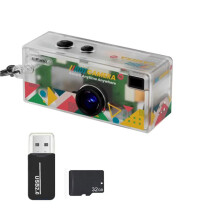 G6 Thumb Camera 0.96Inch Action Retro Keychain Camera with 32G Card 1080P Very Small Camcorder Video Recorder