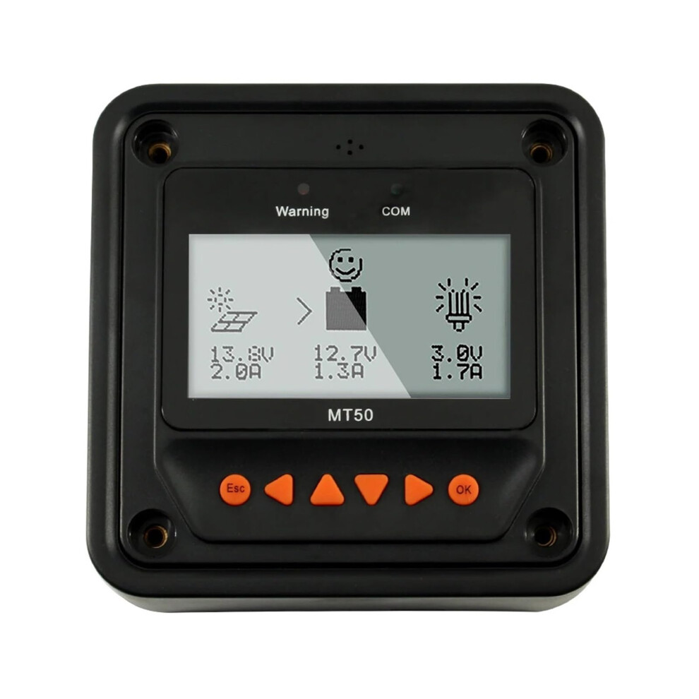 Mt50 Remote Meter For Mppt Solar Charge Controller, Lcd Backlit Display For Realtime Monitoring 9169991113364