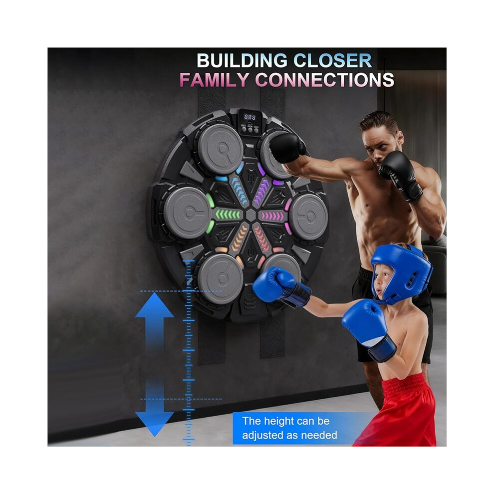 Tauoh Music Boxing Machine For Kid/Adults, Music Punching Machine With Rhythm Light, Boxing Equipment With Glove
