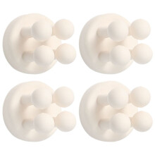 4 Porte-Brosses à Dents en Silicone - Crochets Muraux Auto-Adhésifs Multifonctions pour Suspendre Ke A