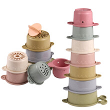 Montessori Stacking and Nesting Cups Toy Set for Toddlers, Fine Motor Skills and Early Math Learning