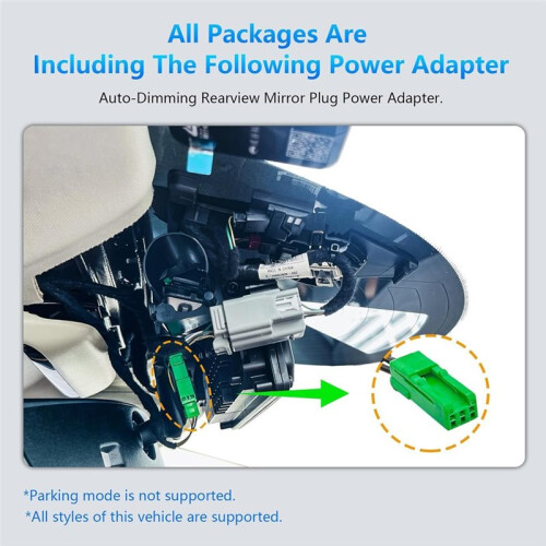 Adaptador de Alimentação para Câmera Veicular para  XC40 XC60 XC90 S60  C40 com Interface de 3 Pinos (Modelo A) - Conecte e Use 1