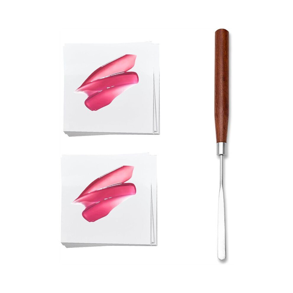 Photos - Facial Cleansing Brush Art Palette Paper - 100pcs Mixing Palette Waterproof Double Sided Art Paper with 1pcs Stirring Rod for Clay
