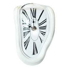 Melting Clock Melted Clock Gift Decor Art Inspired Wall Clock Twisted Shelf Hanging Surrealist for Decorative Shop A