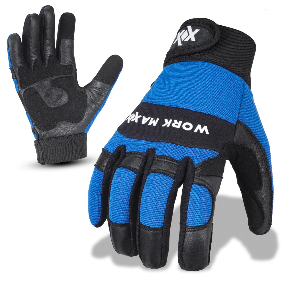 Workmaxx Gardening Working Gloves Garden Thorn Proof Flexible Heavy Duty Leather Mechanic Utility Dexterity Breathable Construction Gloves For Work M 5009152639804