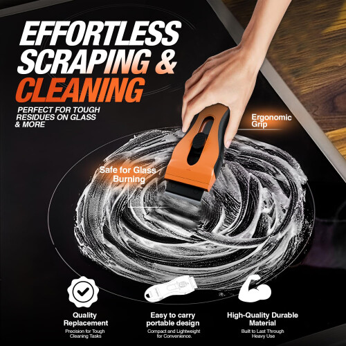 Scraplean Multi-Purpose Non-Scratch Oven, Hob, Glass, Window, Ceramic 2