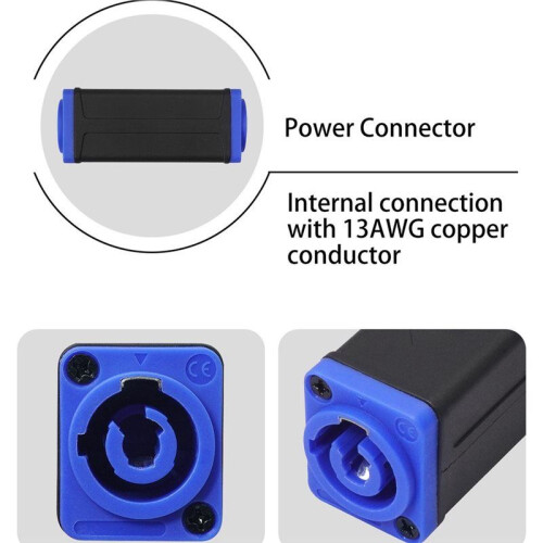 Connecteur D'Alimentation 3 Broches pour Éclairage de Scène, LED, DMX512. 2