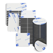 Acual Double Sided Sticky Pads Heavy Duty, 50 PCS Extra Strong Adhesive Pads for Indoor & Outdoor Mounting, Waterproof Double Sided Tape for Hanging,