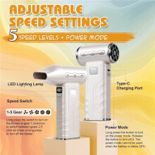 Cordless Acrylic Paint Pouring Blower with 3 Nozzles,5 Speed Adjustable Paint Dryer for Fluid Art, Acrylic Pouring
