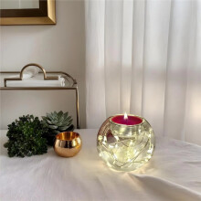 Floating Candle Holder Translucent Glass Heat Christmas Tea Lights Candle Holder for Party Tree Wedding Indoor Outdoor