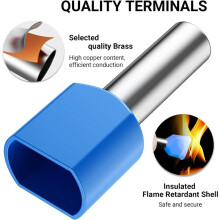 Twin Wire End Ferrules Set, 600 Pieces Insulated Twin Wire End Ferrules Multicoloured Insulation Sleeves Set