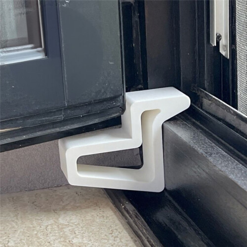 Fermaporta - Fermaporta per Porte e Finestre Resistente con Base Antiscivolo per Casa, Ufficio, Bagno, Cucina, Nero 1