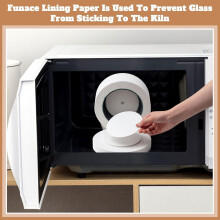 Large Microwave Kiln with 50Pcs Kiln Paper Glass Jewelry DIY Tools Pottery Kit for Home Use Glass Fusing Melting Jewelry