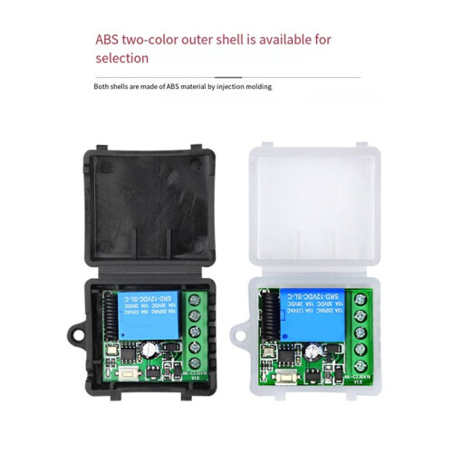 433Mhz Wireless Remote Control   12V 1CH Relay Receiver Module for Home Automation White 2