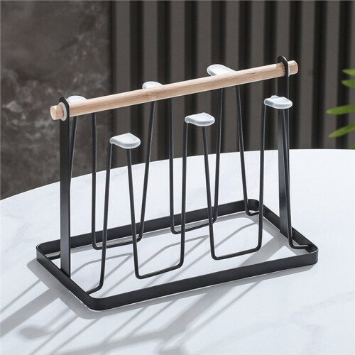 High Quality Cup Drying Rack Space-Saving with Drain Tray Mug Organizer Shelf Standing Type Bottle Holder
