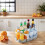 Refrigerator Rotating Storage Rack Rotatable Fridge Storage Box Turntable Organizer for Cabinet Kitchen Refrigerator A 4