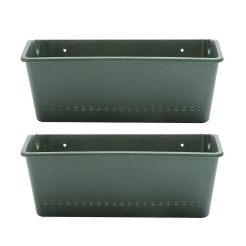 2 PCS Pots Plants Outdoor Wall Planter Rectangular Wall Planter Wall Mounted Planter Pot Balcony Plant Hanger