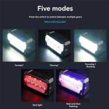 Bright Bicycle Light 5 LED Front Rechargeable Mountain Bicycle Lamp Bike Headlight Cycling Scooter