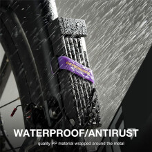 OFFBONDAGE Bike Lock Heavy Duty Anti-Theft Folding Chain Lock with Bracket and 2 Keys Alloy Steel Chain for Mountain E‑Scooter