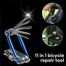 11 in 1 Bicycle Bike Multi Repair Tool Kit Mountain Bike Wrench Screwdriver Chain Hex Bicycle Repair Bicycle Accessories C