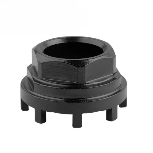 Eight Teeth Tool Bicycle Drive-Side Bottom Bracket Cups Install E-Bike Chainring Lockring Removal Sleeve