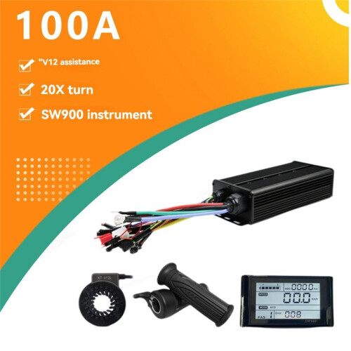 Elektrische Fiets Drie-Modus Controllerset 100A 48V-72V Sinusgolfcontroller SW900 Display LCD-Scherm E-Fietsaccessoires 2
