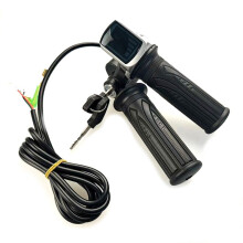 48V Gashendel Stuurgreep Power Speed Rotary met Sleutel met LCD-Batterijdisplay voor Elektrische Scooterfietsonderdelen
