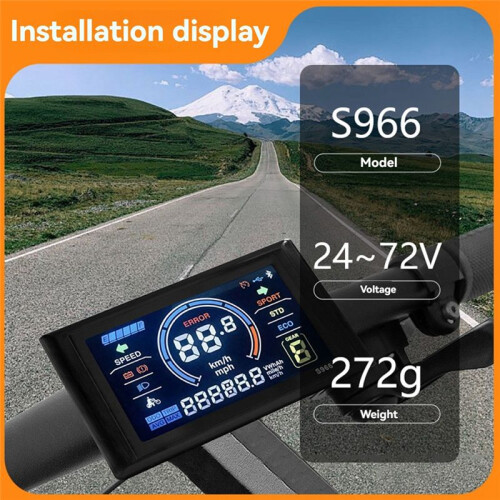 E-Bicycle Three Mode Controller Set 100A 48V-72V Sine Wave Controller S966 Display Color Screen E-Bicycle Accessories 1