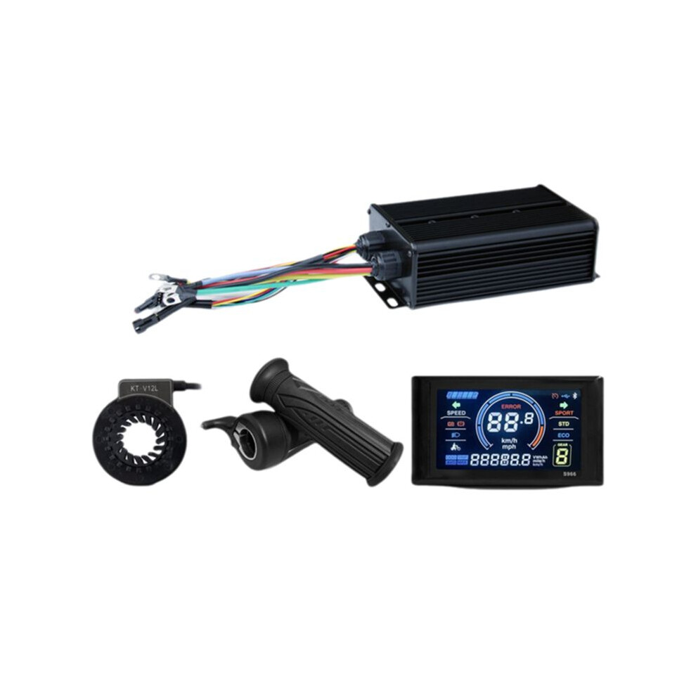 E-Bicycle Three Mode Controller Set 60A 48V -72V Sine Wave Controller S966 Display Color Screen E-Bicycle Accessories 6134130693642