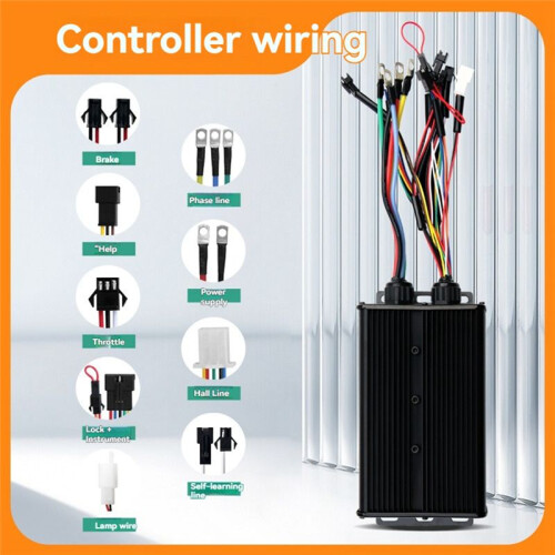 E-Bicycle Three Mode Controller Set 60A 48V -72V Sine Wave Controller S966 Display Color Screen E-Bicycle Accessories