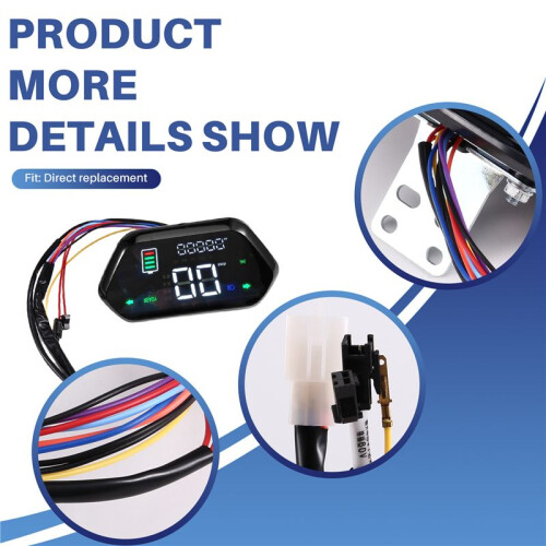48V 60V 72V LED-Displaymeter Bedieningspaneel Motorcontroller Display voor E-Bikes Scooter 2