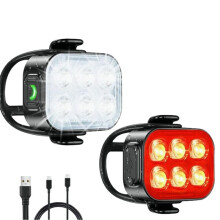 Bike Lights for Night Riding, USB Rechargeable Bike Lights Front and Back, Waterproof Bike Headlight and Tail Light Set