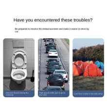 Portable Car Toilet Outdoor Folding Toilet Travel Self-Driving Tour Camping Toilet Emergency Toilets for Adults Children