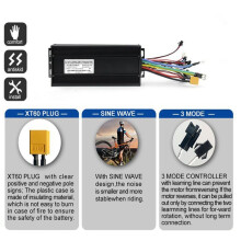 36/48V/52V E-Bike 45A 1000/1500/2000W Three Mode Sine Wave Brushless Controller for Electric Bicycle Ebike E-Scooter