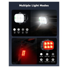 Bike Lights for Night Riding, USB Rechargeable Bike Lights Front and Back, Waterproof Bike Headlight and Tail Light Set