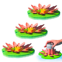 Pool Floating Cup Holder Set with Self Adjusting Petals for Hot Tub and Pool Party, 3 PCS