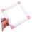 Embroidery Frame Set with Secure Clips for Cross Stitch DIY Crafts Durable Square Plastic Hoops 4