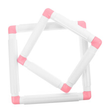 Embroidery Frame Set with Secure Clips for Cross Stitch DIY Crafts Durable Square Plastic Hoops