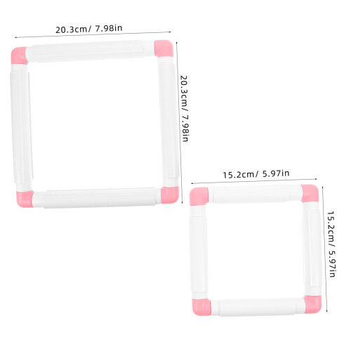 Embroidery Frame Set with Secure Clips for Cross Stitch DIY Crafts Durable Square Plastic Hoops 1