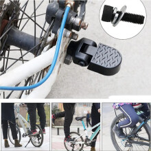 Bicycle Rear Pedals Aluminium Alloy Folding Foot Rest Bike Non-Slip Foot Pedal Quick Release Pedals