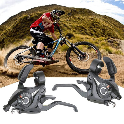 21-Speed Bike Derailleur and Shifter Set,Bicycle 3x7 Shift Levers with Brake, Cycling Disc Handle, Includes Shift Cable 1