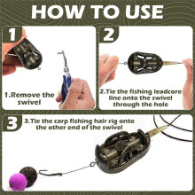 Carp Fishing Method Feeders,Fishing Feeders with Quick Realease Mould,Carp Fishing Accessories 20g+30g+40g+50g+60g+Mould