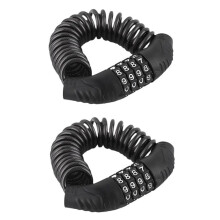 2PCS Bicycle Lock Steel Cable Chain Password 4 Digit Lock Anti-Theft Combination Number Code Safety Bike Accessories