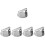 5Pcs Stainless Steel Burger Smasher Press Handle Durable Kitchen Tool 7