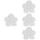 4Pcs Ceramic Flower Shape Vases White for Table and Bedroom Decor 8